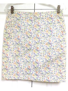 J. Jill Live-in-Chino 2P Cotton Floral Skirt